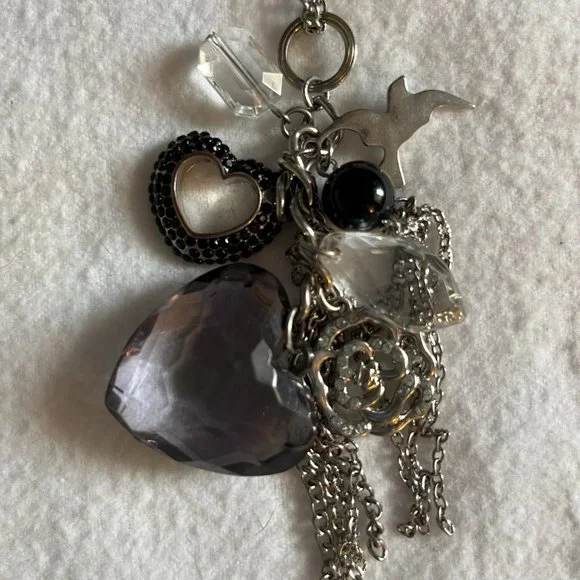 ‘Funky’ Silver Tone w/ Crystals & Charms by Avenue - Picture 5 of 6